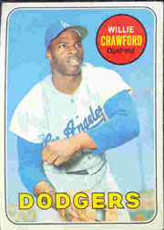 1969 Topps Baseball Cards      327     Willie Crawford